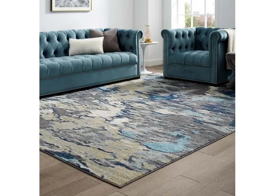 Entourage Foliage Contemporary Modern Abstract 8x10 Area Rug