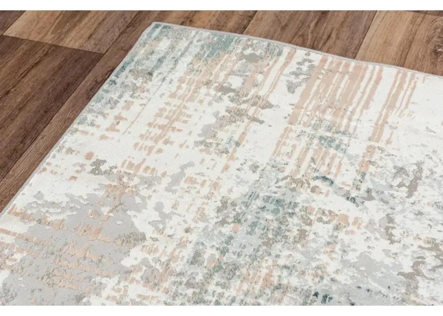 Chelsea Ivory / Gray  Abstract Polyester 2'7" x 9'6" Runner Rug