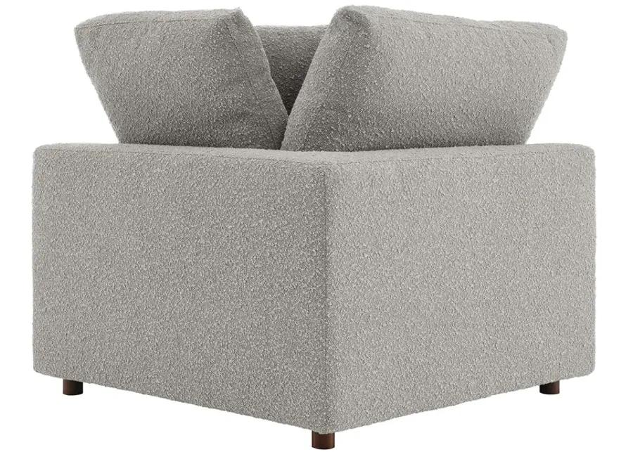 Commix Down Filled Overstuffed Boucle Fabric Corner Chair