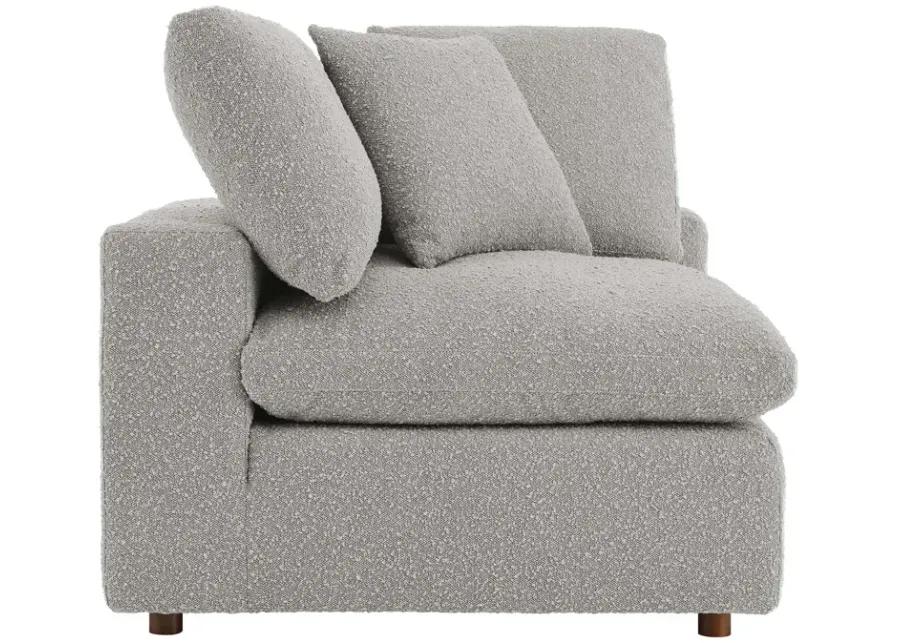 Commix Down Filled Overstuffed Boucle Fabric Corner Chair