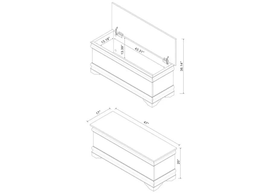 Pablo Rectangular Cedar Chest Warm Brown