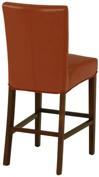 milton bonded leather counter stool, pumpkin