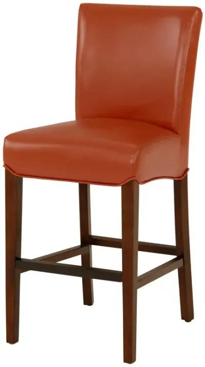 milton bonded leather counter stool, pumpkin