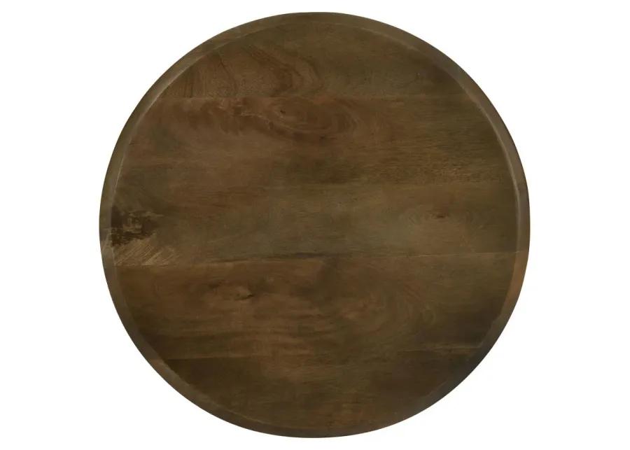 Deja 3-piece Round Nesting Table Natural and Gunmetal