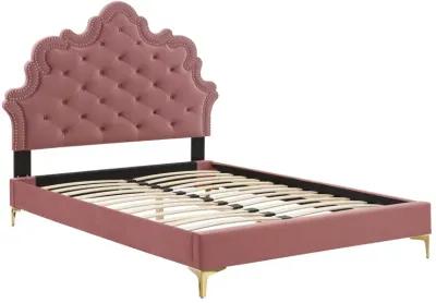 Gwyneth Tufted Performance Velvet King Platform Bed