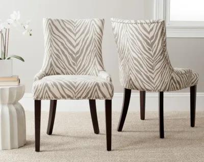 LESTER 19''H  DINING CHAIR  (SET OF 2) - SILVER NAIL HEADS