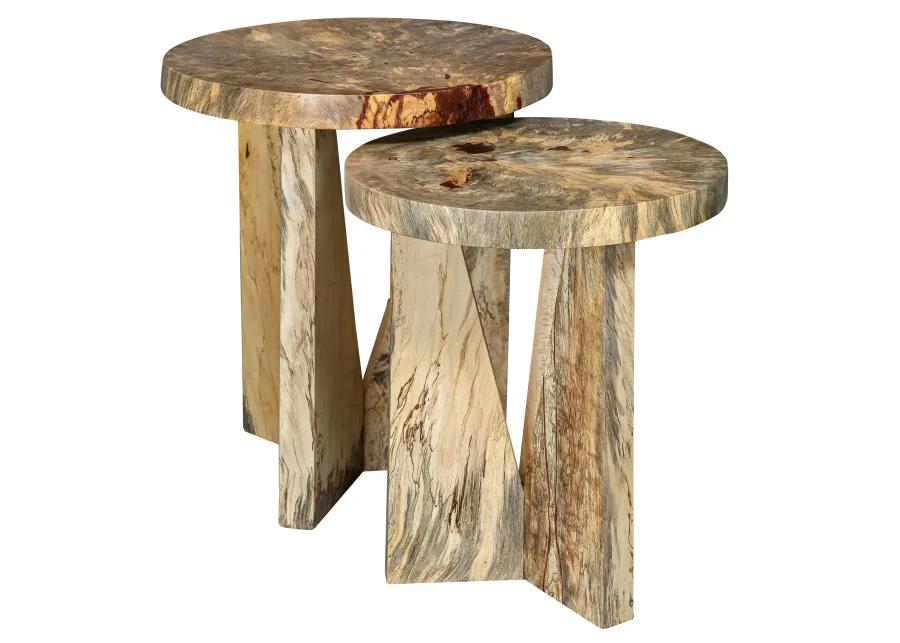 Nadette Natural Nesting Tables, S/2