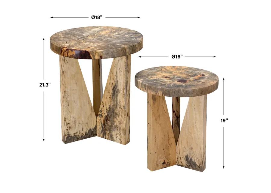 Nadette Natural Nesting Tables, S/2