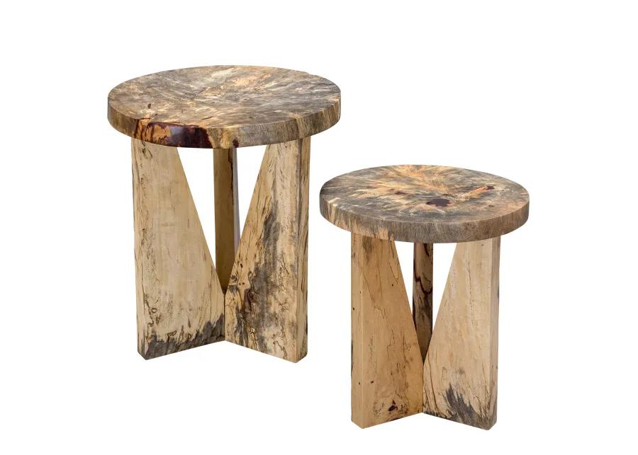 Nadette Natural Nesting Tables, S/2