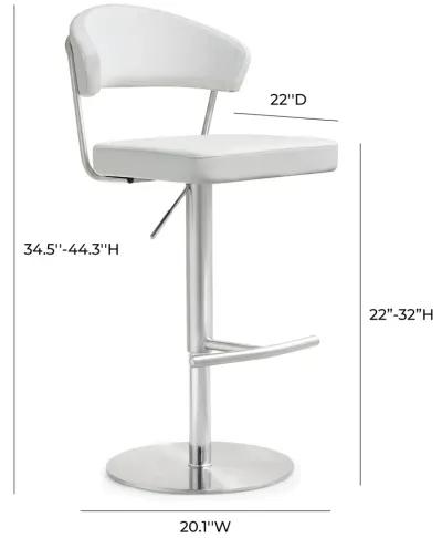 cosmo white stainless steel barstool