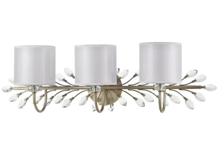 Asbury 34" Wide 3-Light Vanity Light - Aged Silver