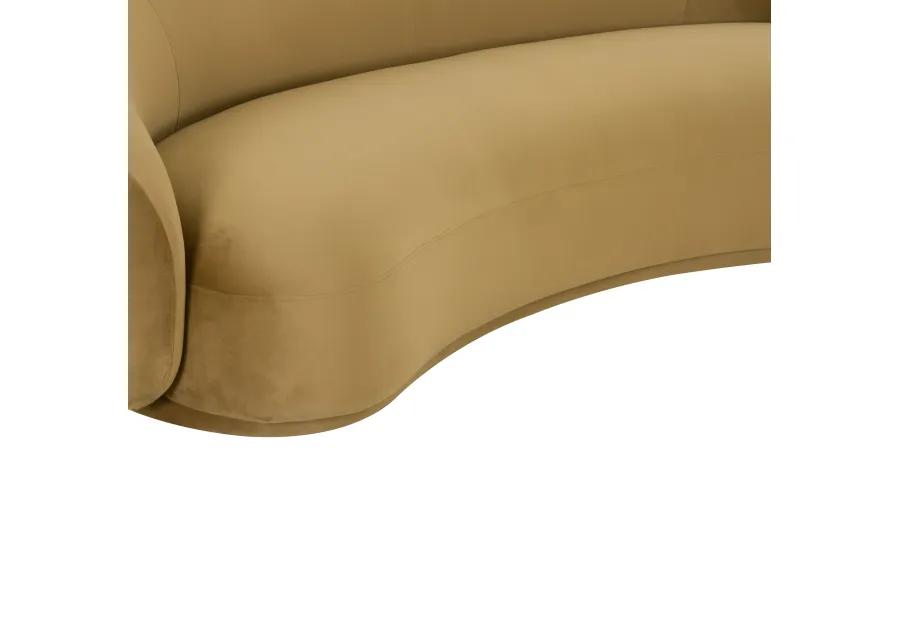 Kendall Cognac Velvet Sofa