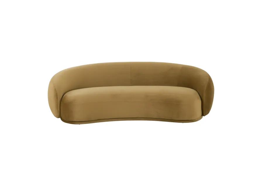 Kendall Cognac Velvet Sofa