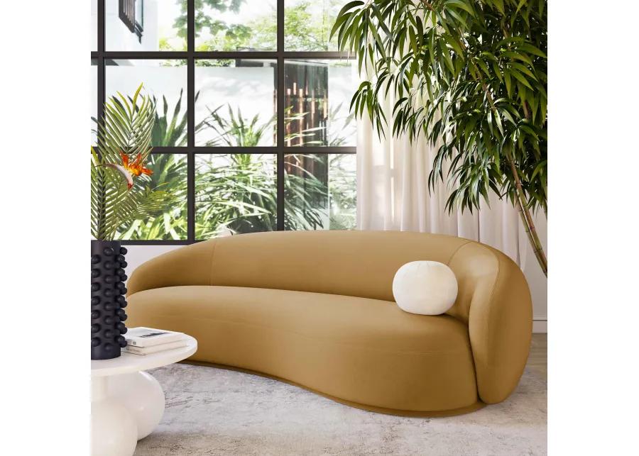 Kendall Cognac Velvet Sofa