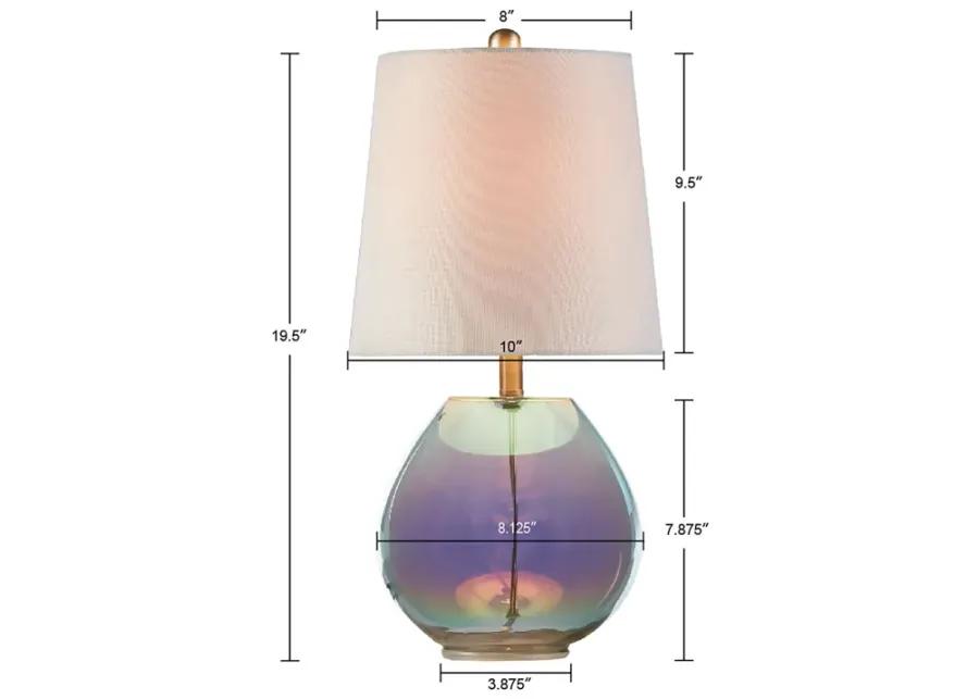 510 Design Ranier Iridescent Iridescent Glass Table Lamp