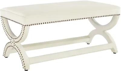 Expound Upholstered Nailhead Trim Performance Velvet Bench