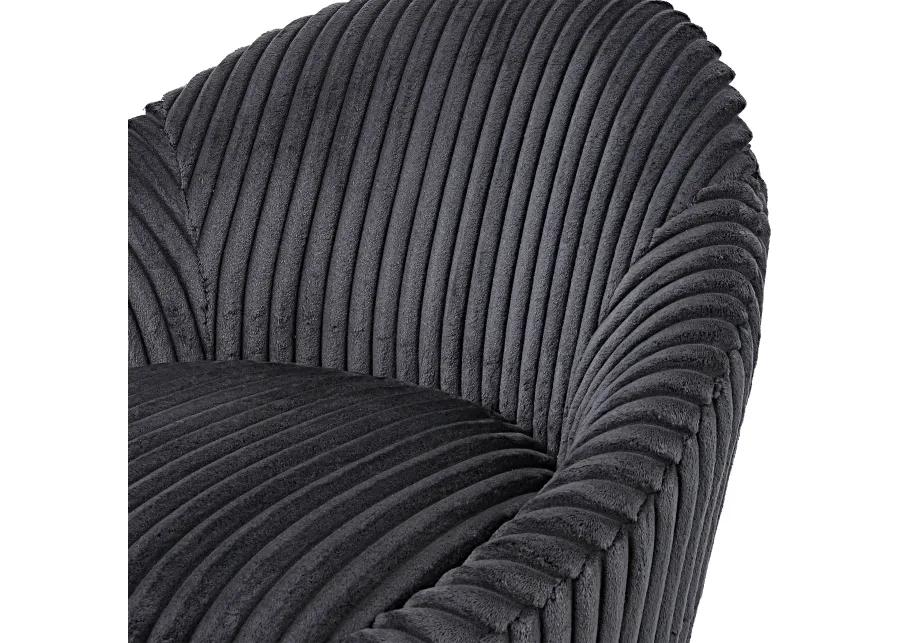 Crue Gray Fabric Swivel Chair