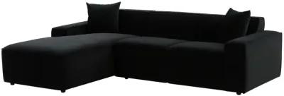 Olafur Black Velvet Sectional 