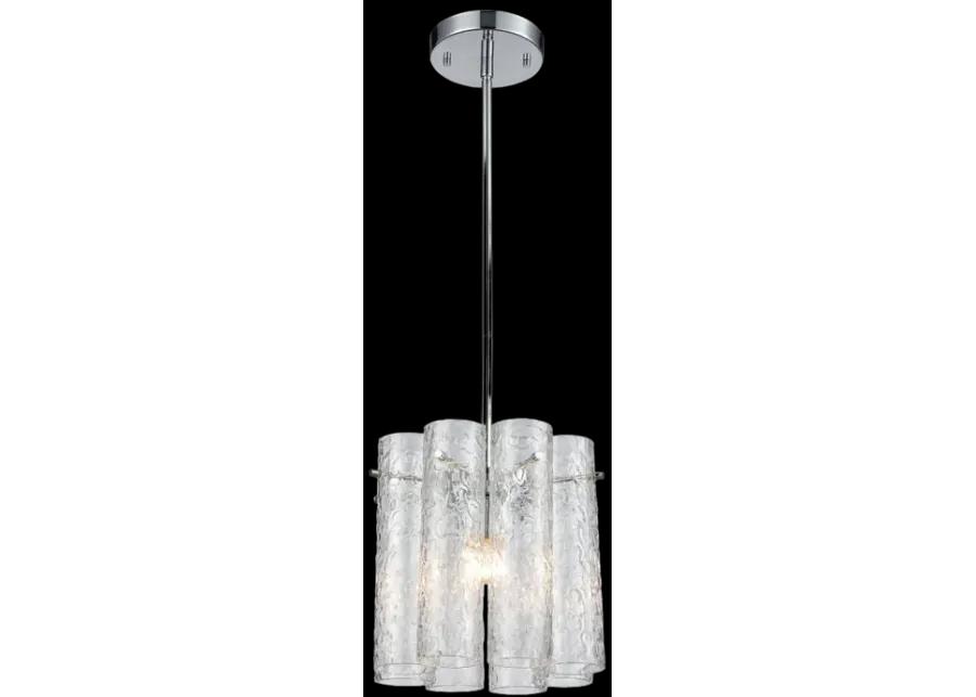 Glass Symphony 10" Wide 1-Light Mini Pendant - Polished Chrome