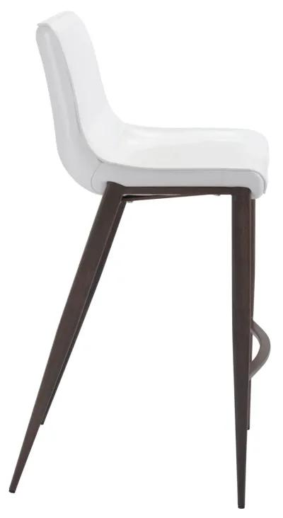 Magnus Barstool (Set of 2) White & Walnut