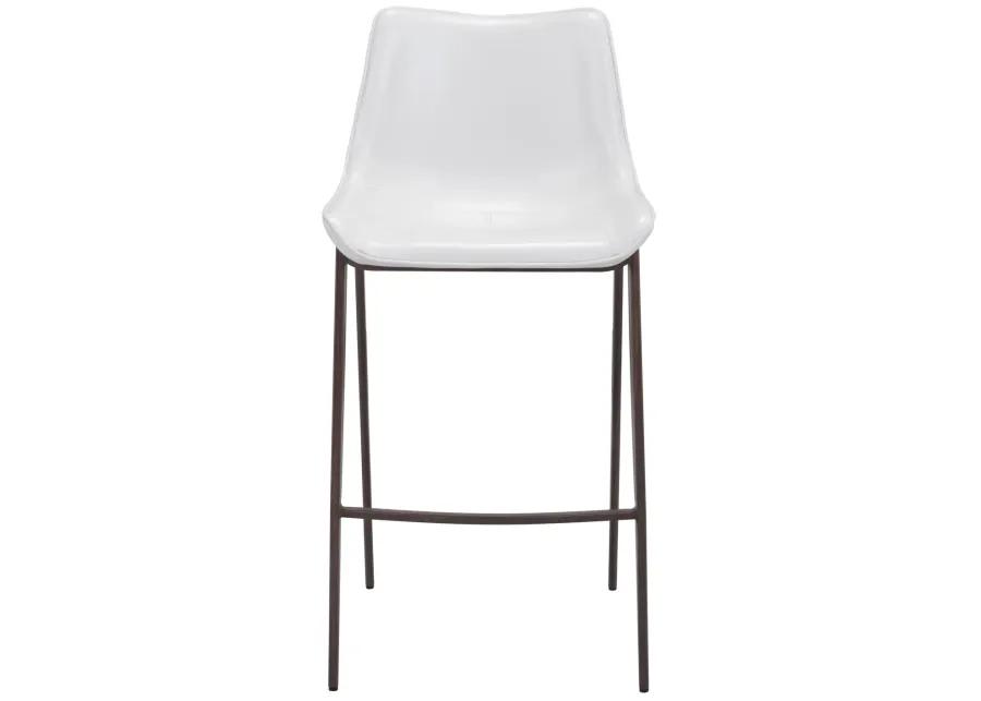 Magnus Barstool (Set of 2) White & Walnut