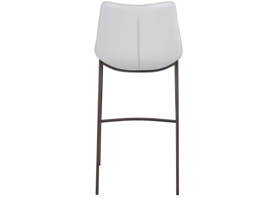 Magnus Barstool (Set of 2) White & Walnut