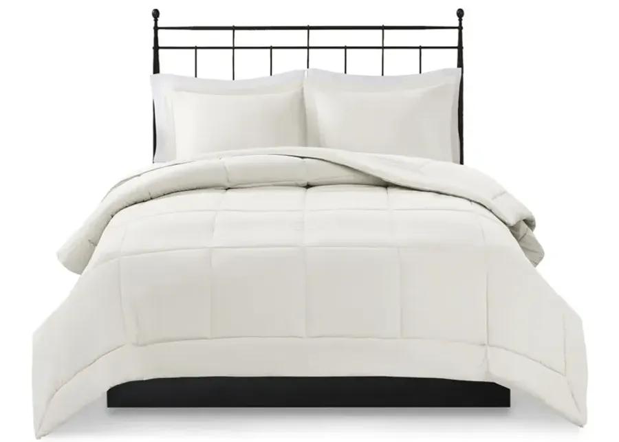 Madison Park Sarasota Ivory Microcell Down Alternative Comforter Mini Set