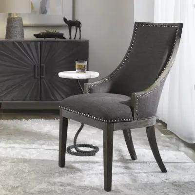 Aidrian Charcoal Gray Accent Chair