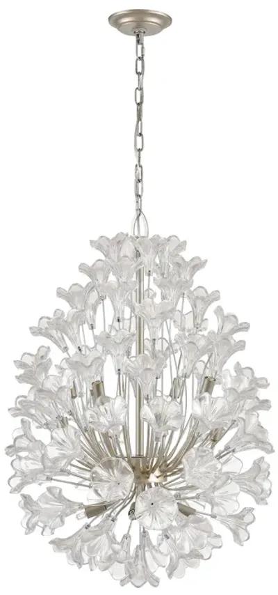 Celene 22" Wide 12-Light Chandelier - Aged Silver