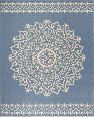 LINDEN 183 Collection LND183N-8 Cream / Blue 8' X 10'