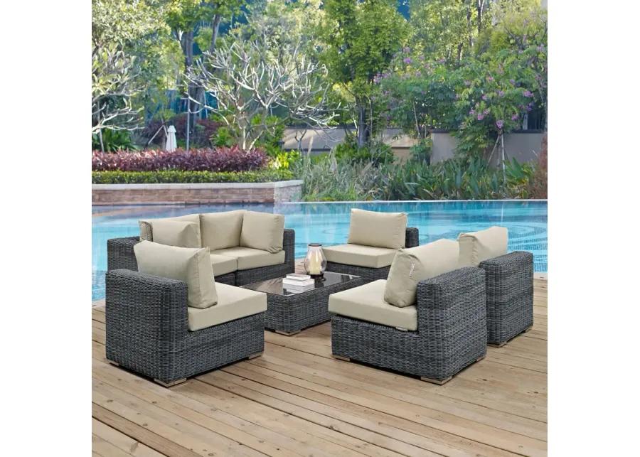 Summon 7 Piece Outdoor Patio Sunbrella® Sectional Set