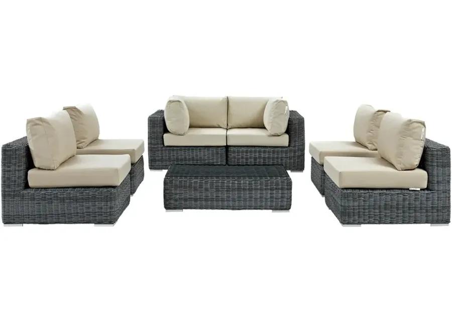 Summon 7 Piece Outdoor Patio Sunbrella® Sectional Set