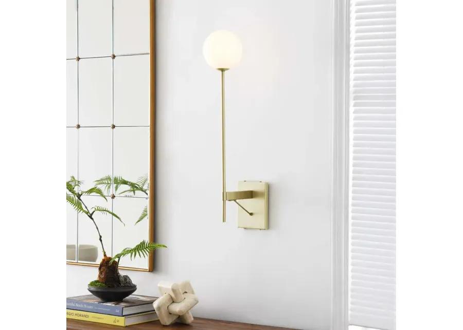 Riva White Globe Wall Sconce