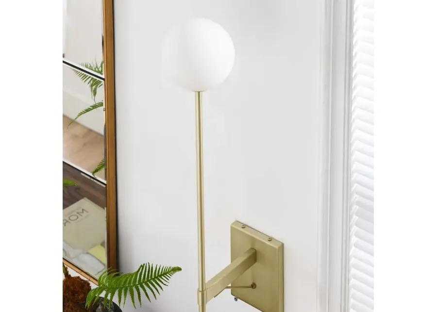 Riva White Globe Wall Sconce