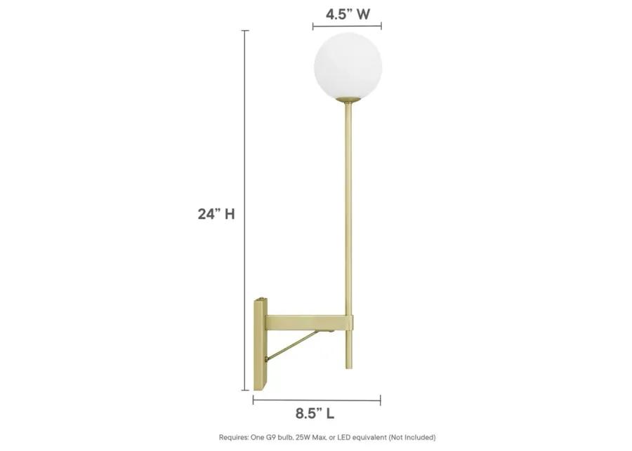 Riva White Globe Wall Sconce