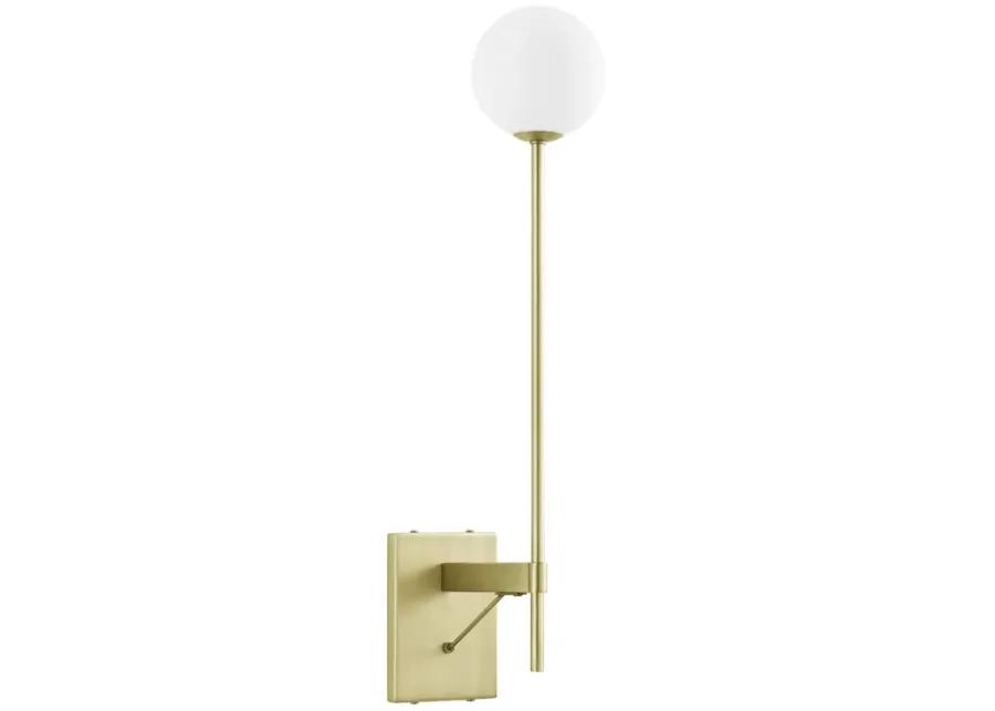 Riva White Globe Wall Sconce