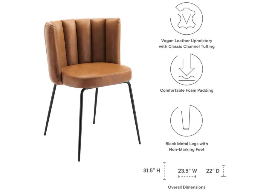 Virtue Vegan Leather Dining Chair Set of 2