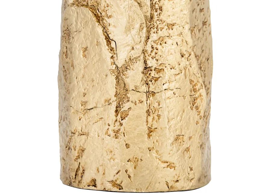 Resin 21" Textured Table Lamp, Gold