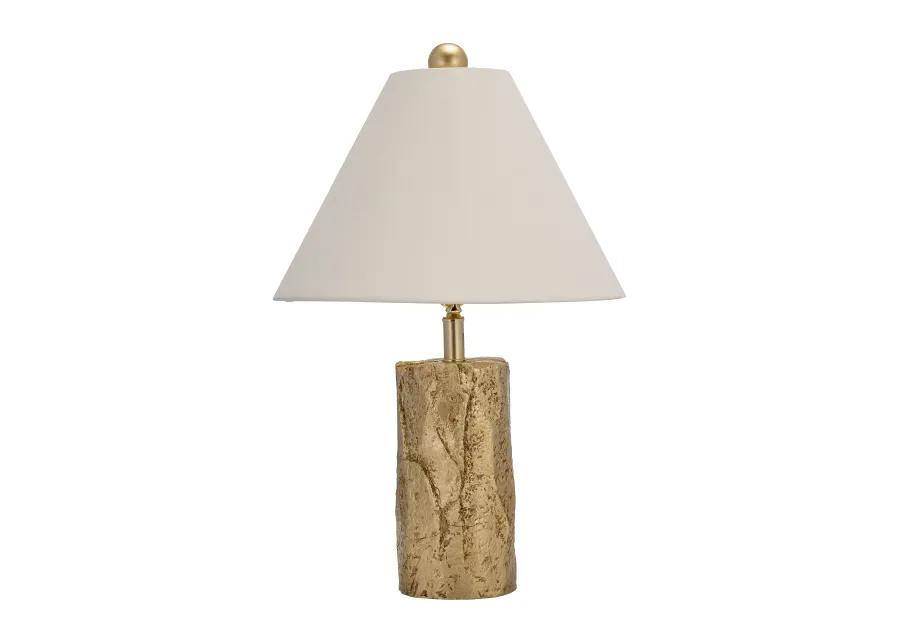 Resin 21" Textured Table Lamp, Gold