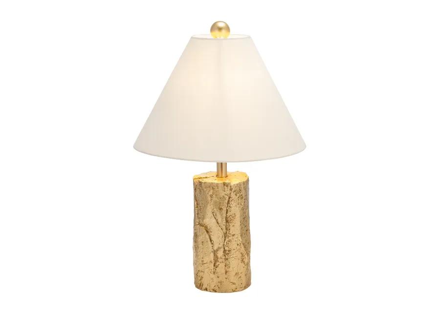 Resin 21" Textured Table Lamp, Gold