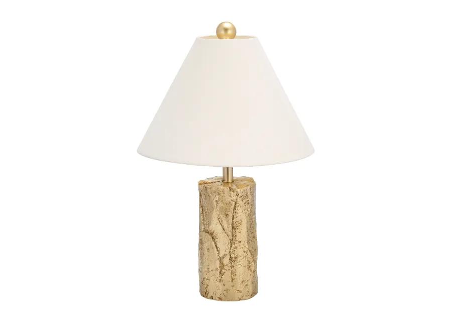 Resin 21" Textured Table Lamp, Gold