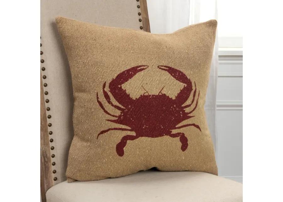 Crab Brown  Pillow