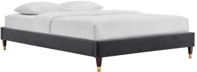 Elise Queen Performance Velvet Platform Bed