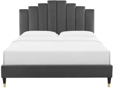 Elise Queen Performance Velvet Platform Bed