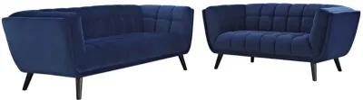 Bestow 2 Piece Performance Velvet Sofa and Loveseat Set