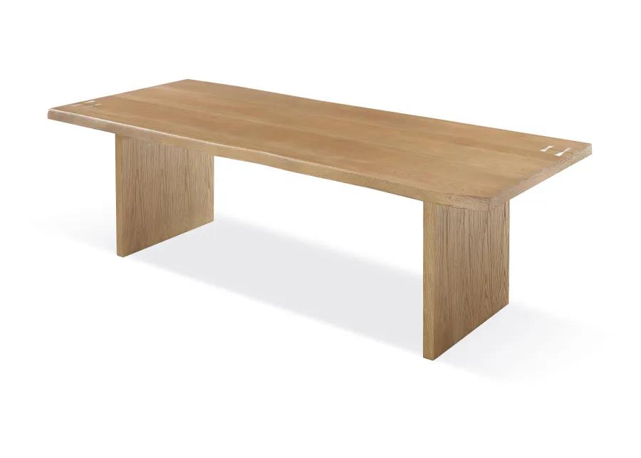 One Modern Coastal Live Edge Dining Table in White Oak