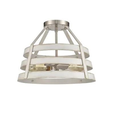 Brigantine 2-Light Semi Flush Mount - Satin Nickel