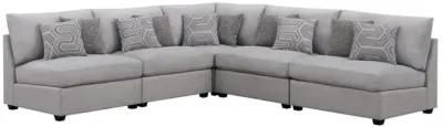 Cambria 5-piece Upholstered Modular Sectional Grey