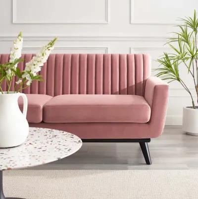 Engage Channel Tufted Performance Velvet Loveseat