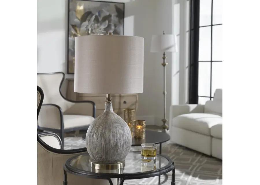 Hedera Textured Ivory Table Lamp